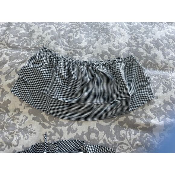 Super Cute Club Monaco Two Piece Black/White Gingham Skirt and Halter Set - Picture 7 of 8